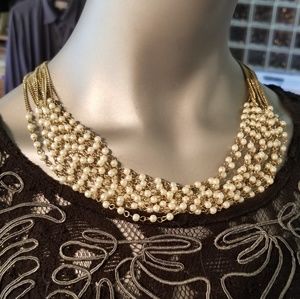 🌺SOLD🌺Gold and Pearl Multistrand Necklace